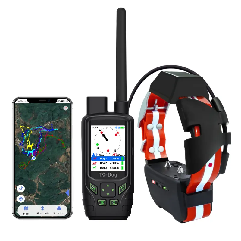 Hybride 4G/VHF Mini chasse chien GPS Tracker profondeur IPX7 étanche surveillance vocale suivi en temps réel localisateur de chasse formation des animaux de compagnie