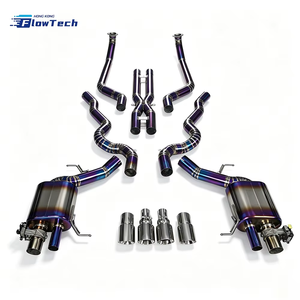 ระบบท่อไอเสียแบบ Catback คุณภาพสูง FlowTech สำหรับ BMW F06 M6 F12 F13 4.4L V8 ไทเทเนียม ติดตั้งแบบ Direct Bolt-on พร้อมรีโมท - Product Image 1