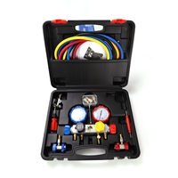 Jauge de collecteur à 4 voies pour r22 r32 r410 r134a réfrigération collecteur numérique hvac kit de jauge de système
