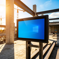 PC industriel tout-en-un étanche IP67 pour usage extérieur, écran tactile anti-reflet, luminosité personnalisable
