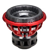 Subwoofer de siège 15 pouces 4500WRMS, 8 couches, bobine plate en aluminium de 4 pouces, 12 pouces, 18 pouces, 96dB, néodyme, pour compétition automobile, panier rouge