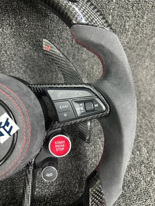 Volante de Fibra de Carbono con Pantalla LED de Carreras Compatible con Audi A3 <span class=keywords><strong>2018</strong></span> 2019 A4 A5 A6 A7 A8 S3 S5 S6 S7 RS3 RS4 RS5 RS6 RS7 TT TTRS B9 - Product Image 3