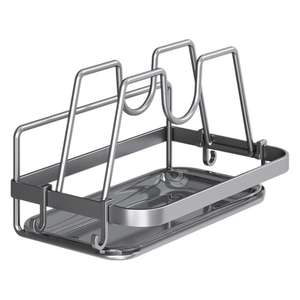 Support mural minimaliste pour couvercles de casseroles avec porte-planche à découper, rangement de cuisine facile à nettoyer, design rectangulaire JBS 4321486 - Product Image 1