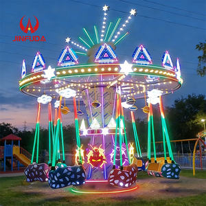 Juego de Feria para Parque de Atracciones, <span class=keywords><strong>Silla</strong></span> Voladora Infantil de 16 Asientos con Luz LED, Metal y Fibra de Vidrio, en Venta - Product Image 2