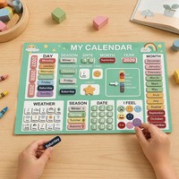 Tableau Cognitif Montessori des Saisons et des Dates, Calendrier Magnétique d'Éveil Précoce pour Enfants