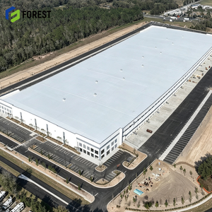 Entrepôt industriel modulaire préfabriqué en acier, résistant aux séismes, à haut plafond, pour l'assemblage industriel et les installations de dépôt - Product Image 1
