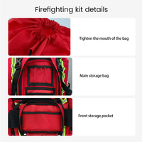 Kit de Secours d'Urgence Personnalisé 80L pour la Lutte Contre les Incendies de Forêt Sac à Dos Grande Capacité Multifonction Trousse de Premiers Soins