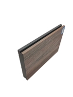 Plancher composite extérieur en WPC bicolore, facile à installer, écologique, avec garantie de 5 ans