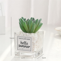 Plantes artificielles QSLH VF163, mini plante succulente en pot pour la décoration de la maison