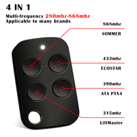Émetteur multifréquence 280-868 MHz, duplicateur de télécommande à code roulant et code fixe pour portails