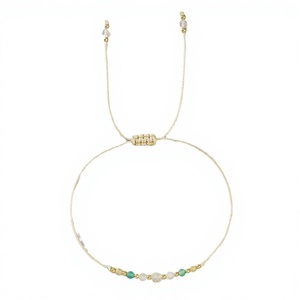 Pulsera de Cuentas de Piedra Natural Chapada en Oro, Pulsera de Hilo ConstellatE para Mujer, Regalo, Joyería para Fiestas - Product Image 4