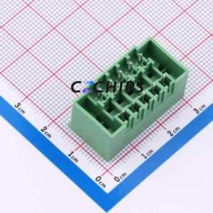 DB2EVHBM-3.81-2*5P-GN Plug-in Terminal Block Through hole,P=3.81mm Board-to-Board / Socket - Closed Screw Fixing 2x5P 3.81mm - Product Image 2