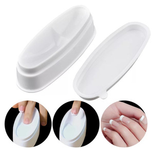French Smile Line Powder Box <b>Nail</b> Edge Dipping Tray Manicure Tool for French <b>Nail</b> Art - Product Image 1