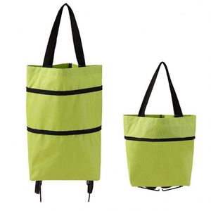 Household Portable Grocery <b>Trolley</b> Shopping Cart Bag Foldable <b>Wheeled</b> Superet Shopping Bag - Product Image 1