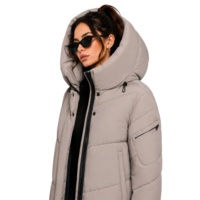 Veste matelassée personnalisée OEM pour femme, style vintage décontracté, col mandarin, chaude pour l'hiver, en laine crochetée, fabriquée sur mesure
