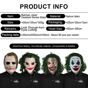 Maschera in lattice horror stile <span class=keywords><strong>Joker</strong></span> per Halloween, casa stregata, escape room, personalizzabile - Product Image 2