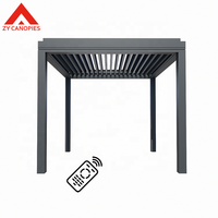 Pergola électrique motorisée imperméable de couverture de patio de belvédère en aluminium de persiennes d'extérieur