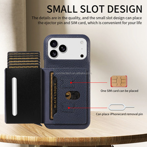 Étui portefeuille magnétique en cuir mains libres pour hommes avec porte-cartes, compatible <span class=keywords><strong>iPhone</strong></span> 17 Pro Max et Samsung S24 S22 S23 Ultra - Product Image 6