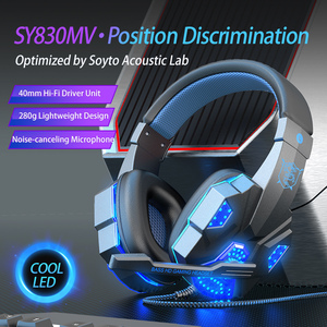 <span class=keywords><strong>Auriculares</strong></span> Estéreo con Cable para Juegos SY830, <span class=keywords><strong>Auriculares</strong></span> con Micrófono para PC, PS4, <span class=keywords><strong>PS5</strong></span>, Xbox, Audifonos Gamer, <span class=keywords><strong>Auriculares</strong></span>, Fone De Ouvido - Product Image 2