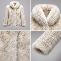 Veste en fourrure douce à col montant et fermeture frontale discrète, coupe carrée, manches longues, style urbain automne-hiver, OEM