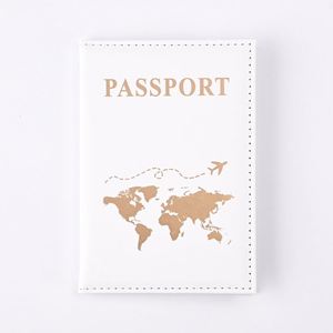 Custom PU Leather <b>Passport</b> <b>Holder</b> Case with Letter Print for Women & <b>Men</b>, Travel ID Card Cover - Product Image 3