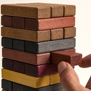 Jouet en bois de <span class=keywords><strong>jeu</strong></span> de frappe à empilage élevé pour les personnes âgées anti-démence casse-tête exercice de loisirs pour passer le temps - Product Image 2