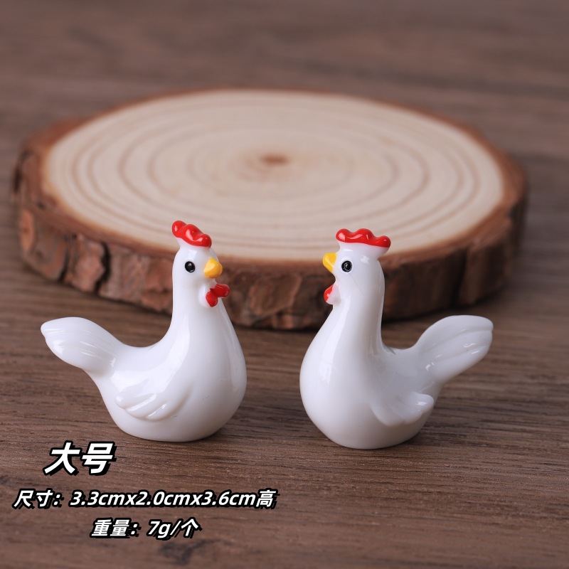 colorful A big white rooster