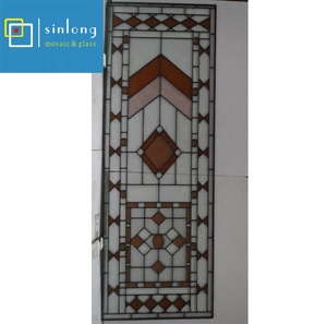الديكور تيفاني الزجاج لوحة باب مشغول حديد إدراج - Product Image 3