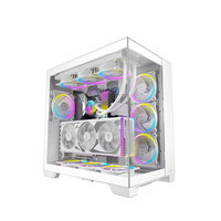 Boîtier d'ordinateur ATX Antec C8 Full View Version, noir, grand format, avec fenêtre latérale pour le gaming, en stock