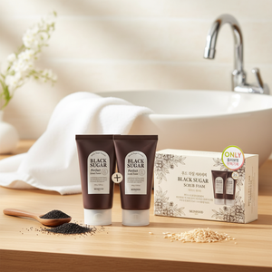 Pour SKINFOOD haute qualité sucre noir mousse de gommage parfaite Double ensemble bon pour les soins du visage - Product Image 3