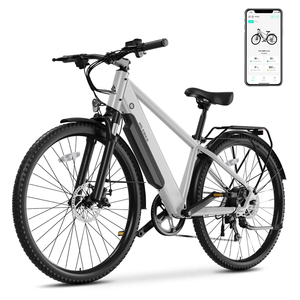 Vélo de ville électrique pour adultes Batterie amovible Vélo de ville électrique à cadre en acier à 7 vitesses pour usage urbain - Product Image 1
