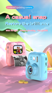 Appareil <span class=keywords><strong>photo</strong></span> numérique portable pour enfants DLC, impression instantanée, objectif 9600W, écran anti-lumière bleue de 2,0 pouces, vidéo 1080P, double objectif graffiti - Product Image 3