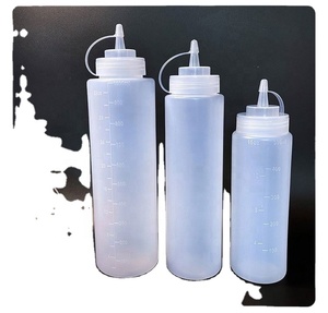Empty Refillable Sauce Condiment <b>Squeeze</b> <b>Bottles</b> 250ml Plastic BBQ Ketchup <b>Bottle</b> With Needle Tip - Product Image 6