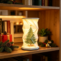 Ensemble cadeau personnalisé, lampe de table pliable à commande tactile à intensité variable pour arbre de Noël, lumière protectrice pour les yeux, lumière de nuit décorative
