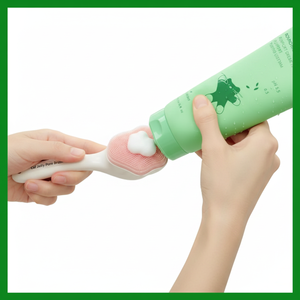 Oyow Edition Comfort Green Tea Purifying Foam 200mL with 200mL+Cat Jelly Pore <b>Brush</b> High Quality <b>Round</b> Facial Cleansing <b>Brush</b> - Product Image 2