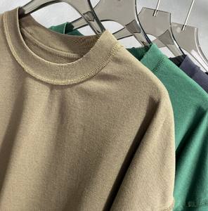 T-shirt oversize pour homme Yukaihe 100% coton, coupe inversée, couture inversée, manches courtes, imprimé, motif inversé, t-shirt cousu inversément - Product Image 3