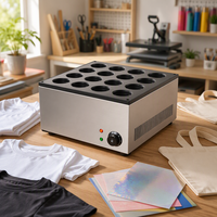 Machine à gaufres et snacks électrique professionnelle en acier inoxydable 16 empreintes antiadhésive avec fonction de cuisson de gâteaux aux haricots rouges pour boulangerie et pâtisserie