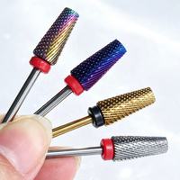 Nouvelle fraise conique en carbure doré Easy Nail pour manucure, outil de dépose de gel et acrylique, accessoires pour perceuse à ongles