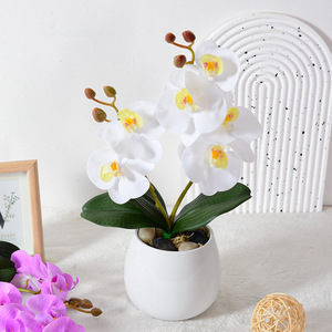 Orchidées Phalaenopsis artificielles Flower Delight en PU, toucher doux et réaliste, pour décorations de mariage et de maison - Product Image 2