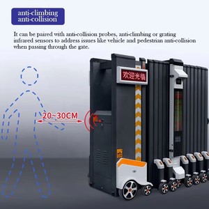 Puertas Correderas Dobles Automáticas de Aluminio Modernas, de Seguridad, Directas de Fábrica, para Gimnasio, Garaje, con Sistema de Reconocimiento de Matrículas - Product Image 4