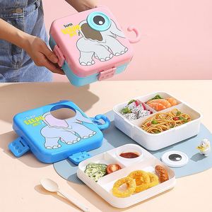 Cute Cartoon Children's Double <b>Lunch</b> Box 3 Separate <b>Lunch</b> Box with Sauce Box - Product Image 5