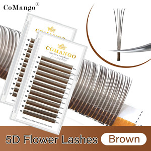Extensions de cils en vison 5D Brown Spikes Fairy Flora C/D/LU/L90/L150 Volume russe Pré-fabriquées individuelles <span class=keywords><strong>Maquillage</strong></span> - Product Image 4