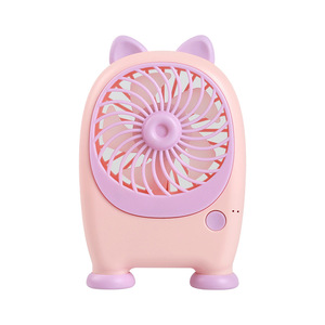Portable <b>Mini</b> <b>Fan</b> With 3 Speeds <b>USB</b> Rechargeable Handheld Desk <b>Fan</b> For Kids Plastic Body 5W DC Motor Button Control - Product Image 5