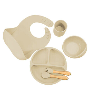 Set makanan bayi silikon, termasuk piring, mangkuk, dan Sendok, lembut dan aman untuk balita - Product Image 4