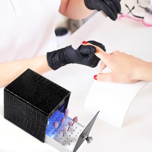 Soporte para Brocas de Uñas, Caja de Luz UV para Cabezales de Pulido, Exhibidor Acrílico Antipolvo con 48 Agujeros para Salón de Uñas - Product Image 3