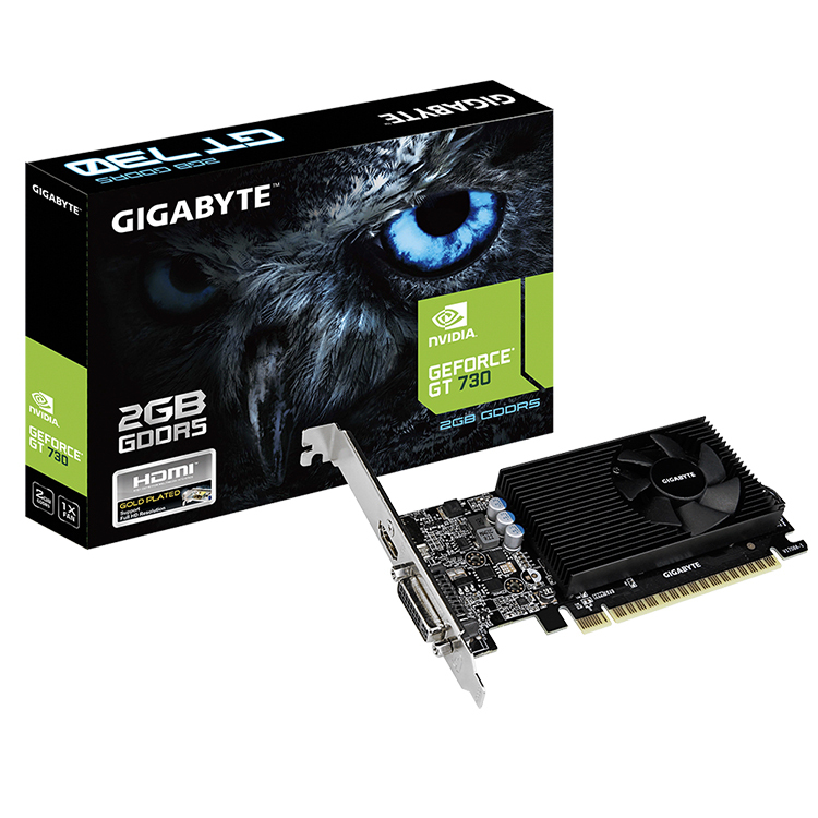 GIGABYTE NVIDIA GeForce GT 730 2G интегрирован с 2 ГБ GDDR5 64-битная видеокарта с интерфейсом памяти (GV-N730D5-2GL)