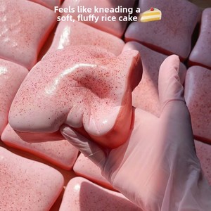 Juguete Antiestrés de Espuma Viscoelástica Súper Suave con Aroma a Crema de Mantequilla y Bayas Jugosas, en Forma de Tostada, de Lenta Recuperación, Empaquetado Individualmente para su Liberación - Product Image 6