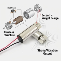 Potente Motor de Vibración Sin Núcleo 0716, 3V 3.7V DC, Micro Pager Eléctrico, Fuerte Vibración Haptica, Mini Masajeador, Piezas para Herramientas de Belleza