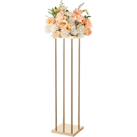 Hochzeits-Tischdekoration Geometrische Mittelstück-Ständer Hohe Goldene Metall-Blumenständer für Tische