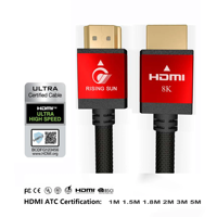 Câble Ultra Haute Vitesse 8K 60Hz avec gaine en PVC pour adaptateur, moniteur, lecteur DVD, projecteurs et enceintes